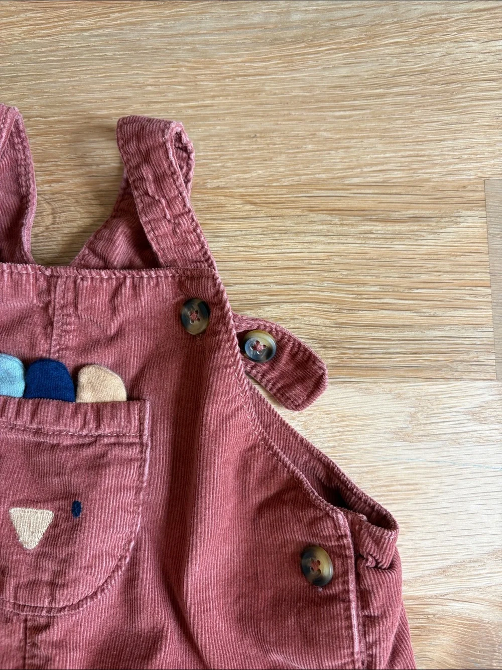JUST ONE YOU, CARTERS | Rust Corduroy Overalls with Turkey Pocket Accents